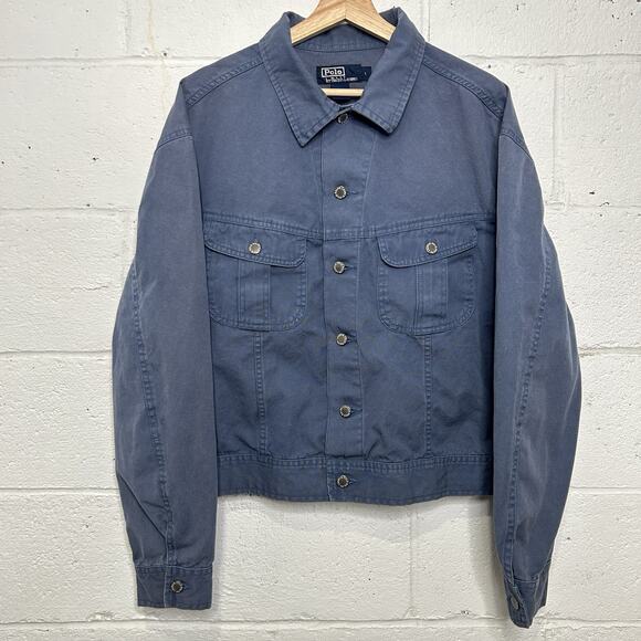 Polo Ralph Lauren Other - Vintage Polo Ralph Lauren Cotton 101-J Trucker Jacket “Blue”